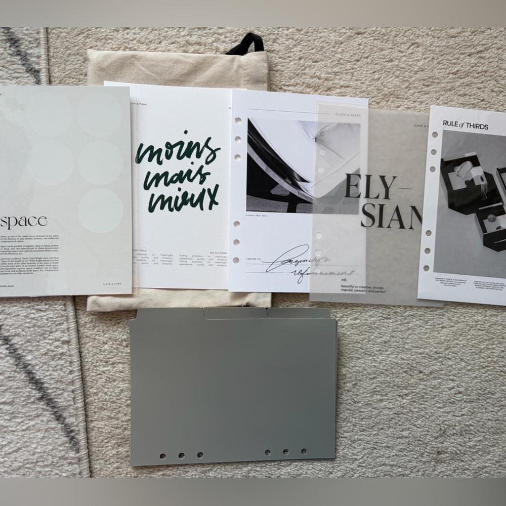 Cloth & Paper Dashboard and Dividers